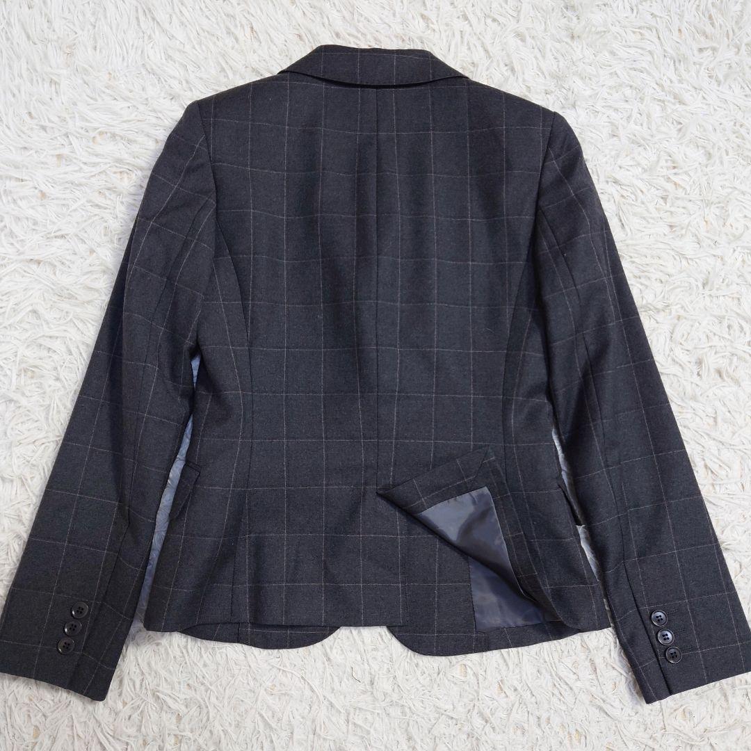 ザスーツカンパニー✕レダ　パンツスーツ　イタリア製生地　グレー　チェック　38