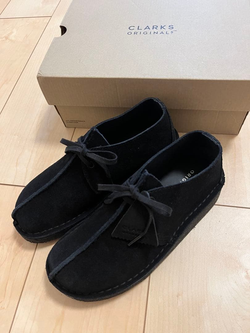 クラークスオリジナルス　デザートトレック　 ブラック　スウェード　23センチ