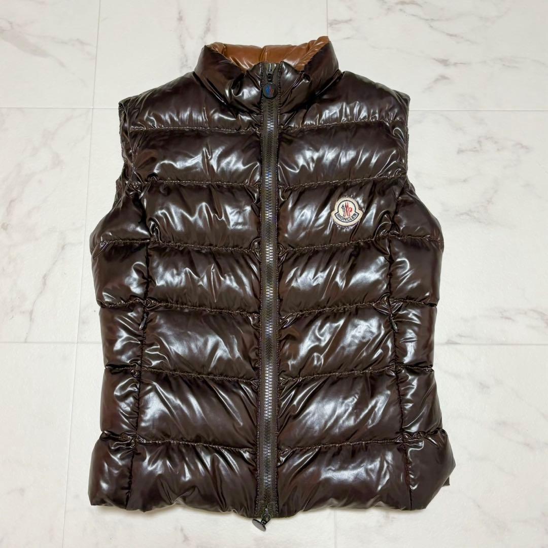 【極美品】モンクレール ダウンベスト ブラウン 00 GHANY ガーニー