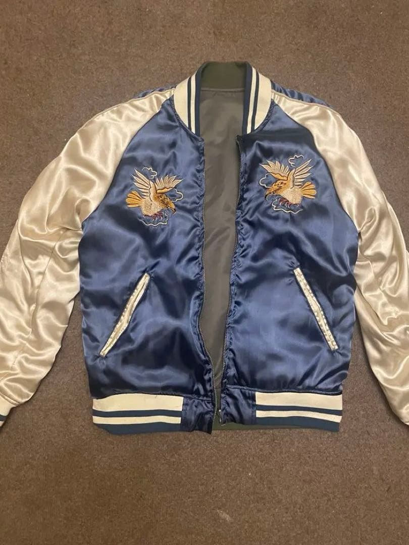 ALPHA INDUSTRIES スカジャン 日本刺繍 リバーシブル MA1 M