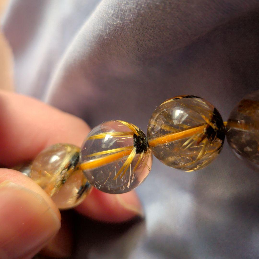 太陽放射ルチルクォーツ ブレスレット