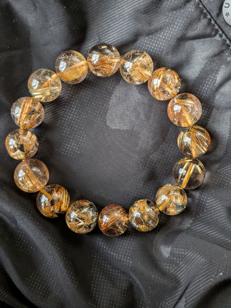 太陽放射ルチルクォーツ ブレスレット