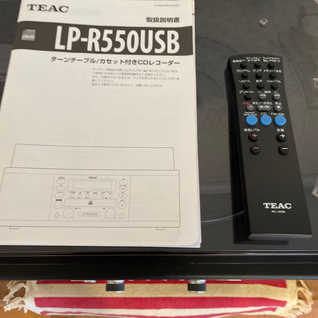 T E AＣターンテーブル／カセット付きＣ Dレコーダー２０１６年製色黒