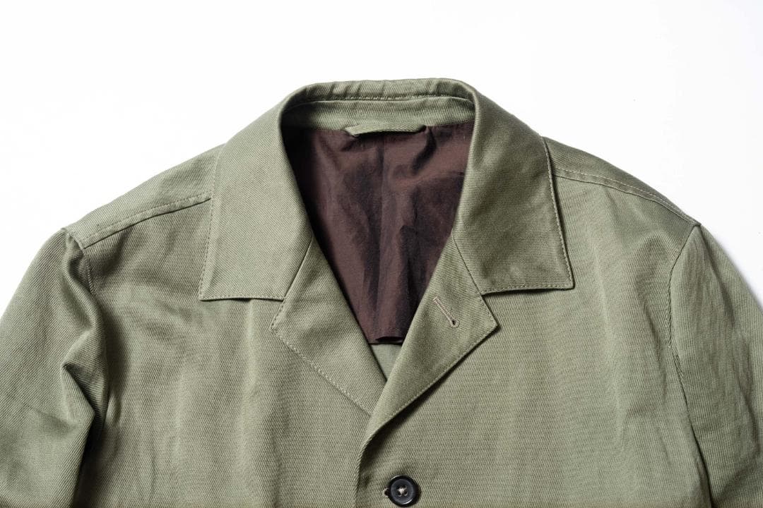 Ermenegildo Zegna ヘンプ混コットンオープンカラージャケット