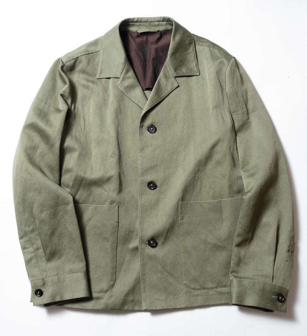 Ermenegildo Zegna ヘンプ混コットンオープンカラージャケット