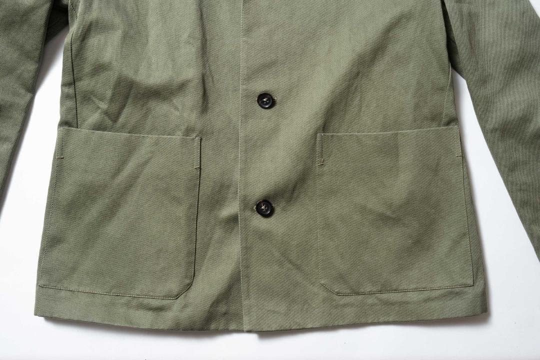 Ermenegildo Zegna ヘンプ混コットンオープンカラージャケット