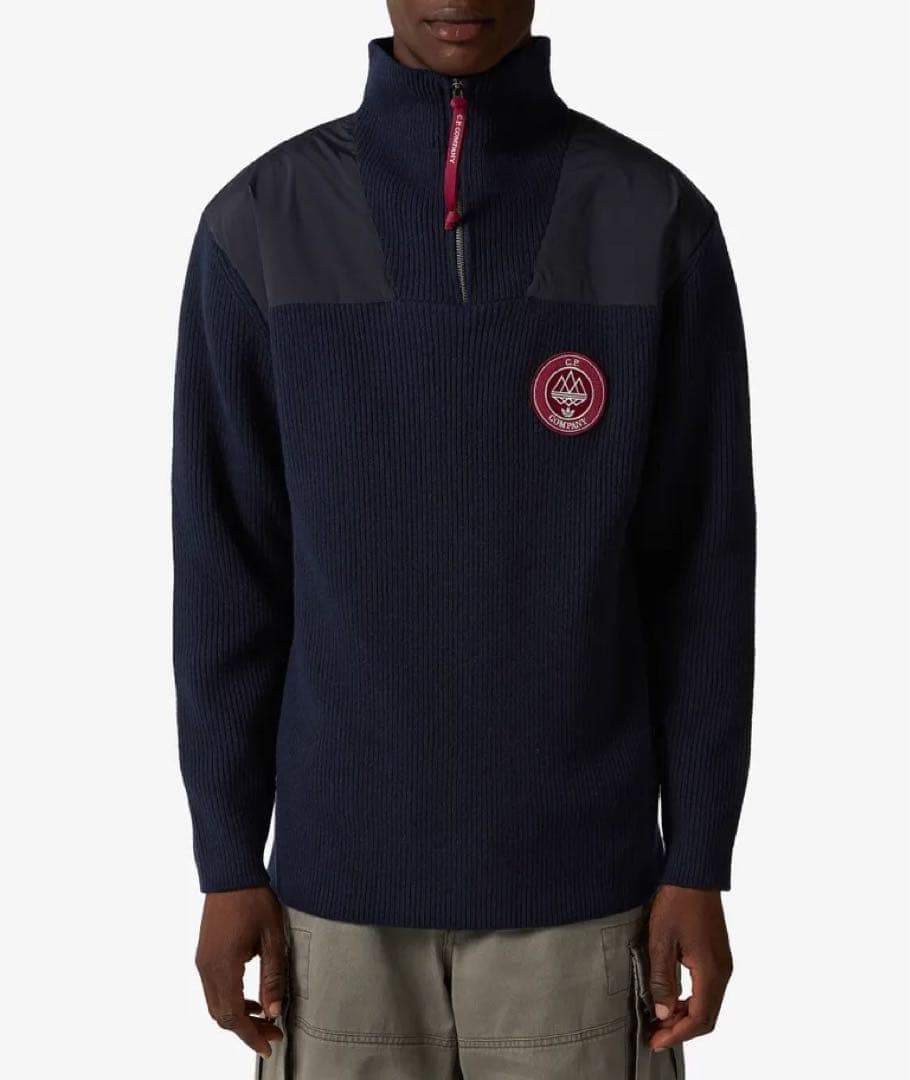 アディダス オリジナルス×シーピー カンパニー ハーフジップ　ニット　XL