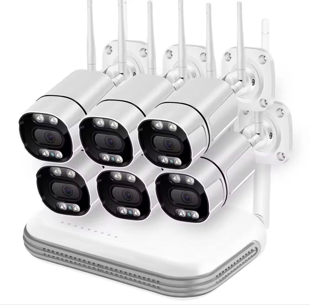 元金額36000の6カメラ WiFi防犯カメラシステム