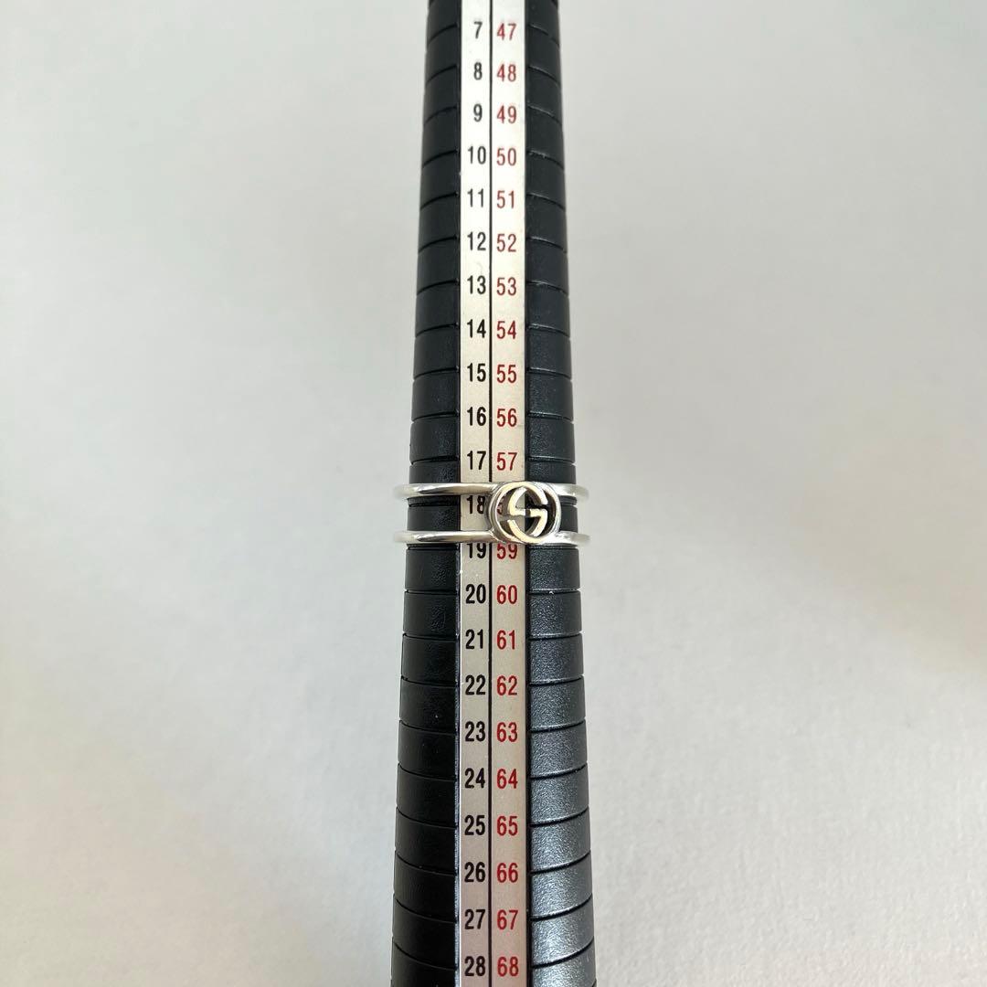 美品 GUCCI グッチ インターロッキング GGロゴ リング 約18.5号