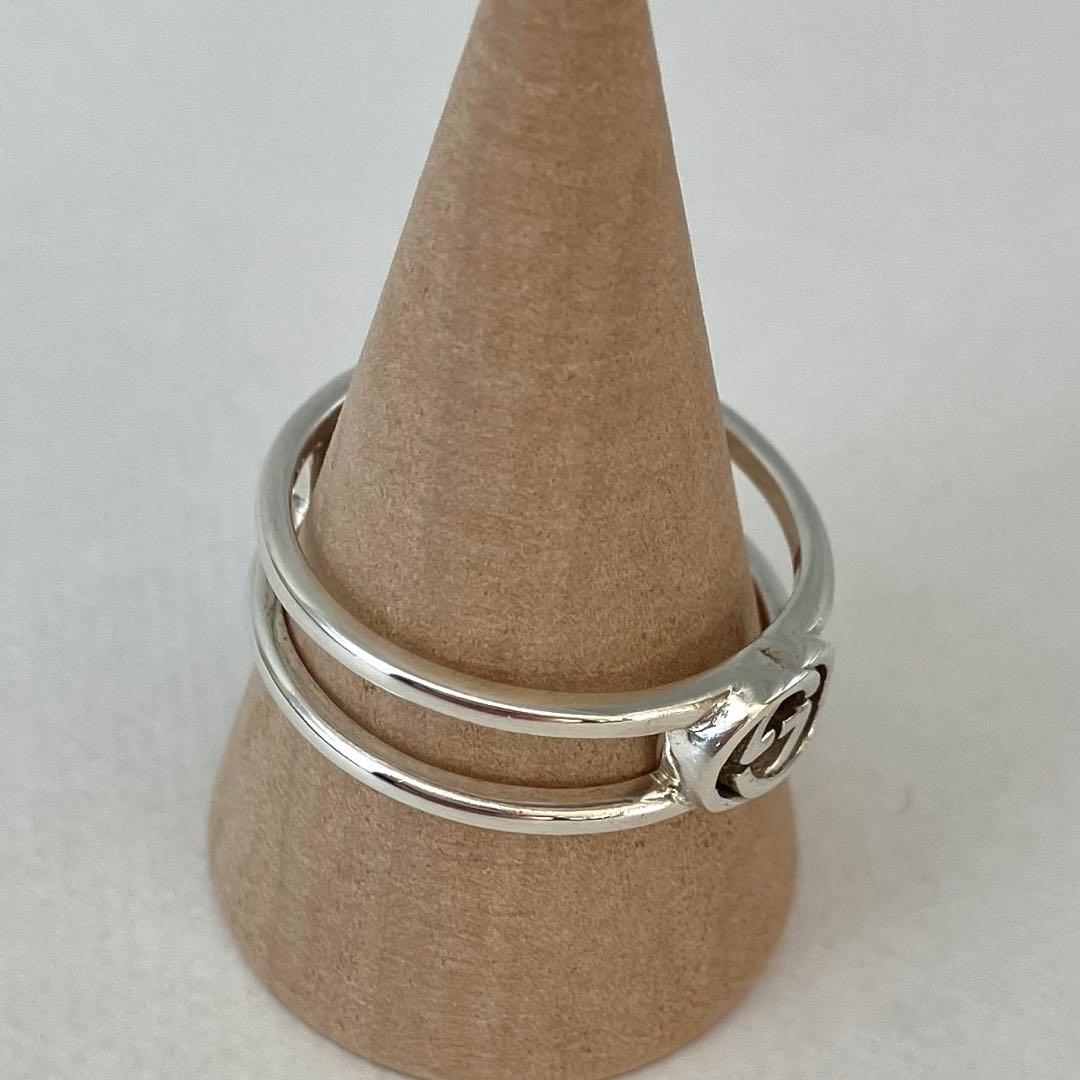 美品 GUCCI グッチ インターロッキング GGロゴ リング 約18.5号