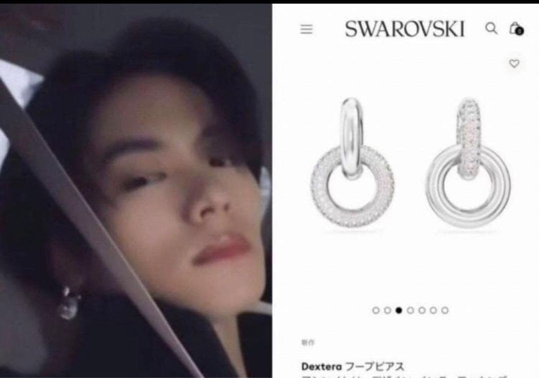 SWAROVSKI Dextera フープピアス