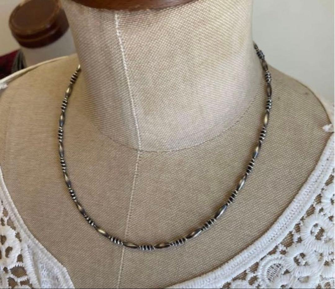 SV925製 ナバホパール　当店オリジナルデザインネックレス　38cm