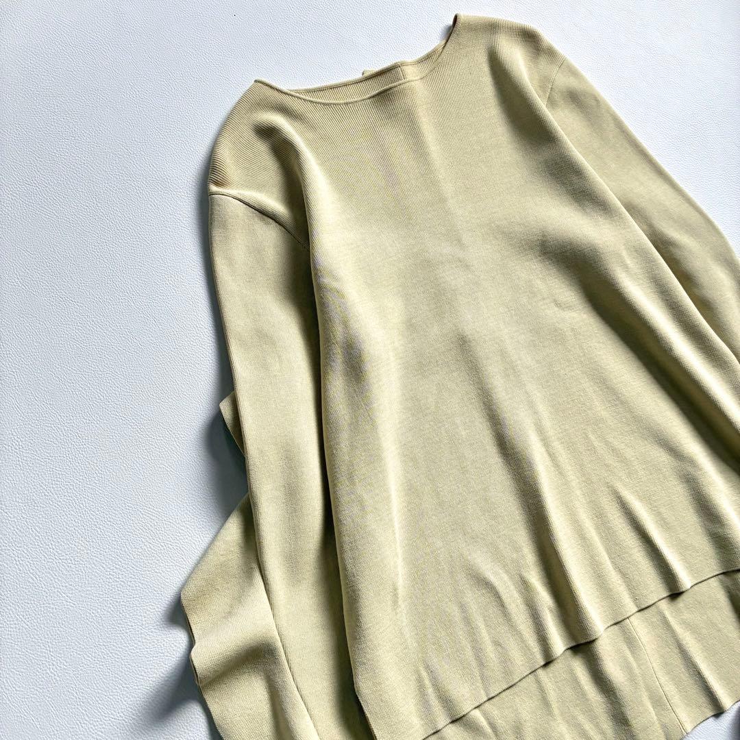 ◆美品◆アドーア◆3万◆ラッフルスリーブニット◆レモンイエロー◆長袖◆M