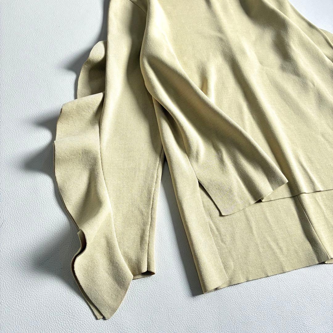 ◆美品◆アドーア◆3万◆ラッフルスリーブニット◆レモンイエロー◆長袖◆M