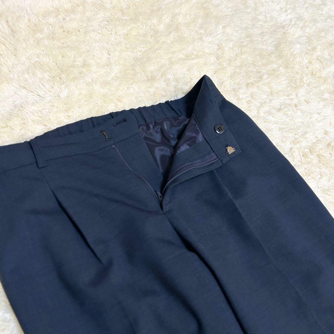 美品✨グリーンレーベルリラクシング ノーカラー セットアップ パンツスーツ 40