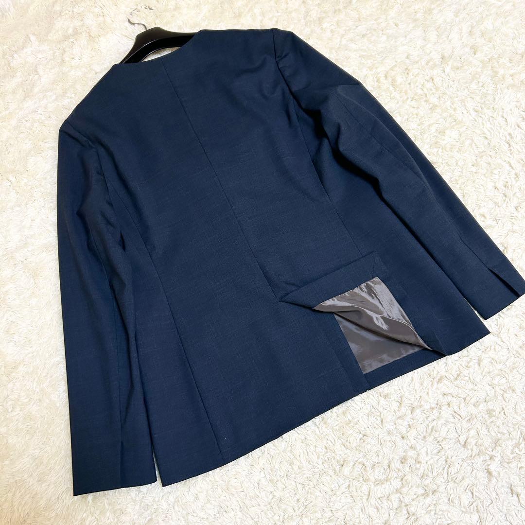 美品✨グリーンレーベルリラクシング ノーカラー セットアップ パンツスーツ 40