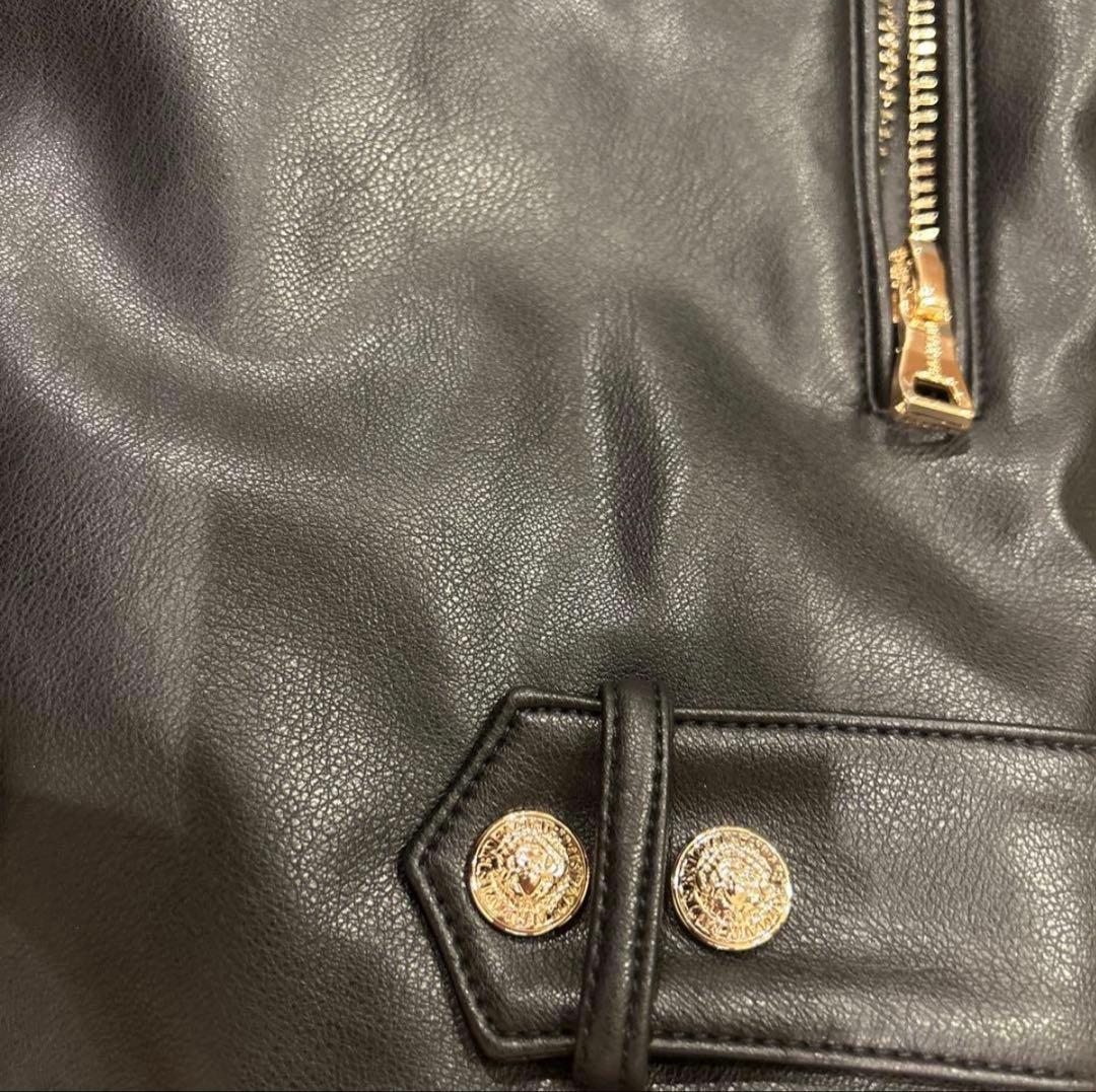 BALMAIN エコレザー ライダースジャケット サイズ50