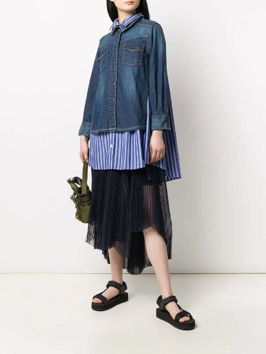 3日までお値下げします！sacai ストライプデニムシャツ