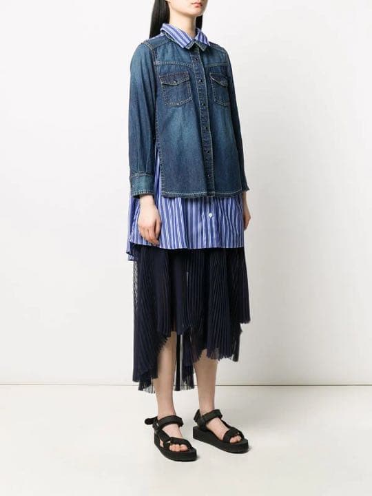 3日までお値下げします！sacai ストライプデニムシャツ