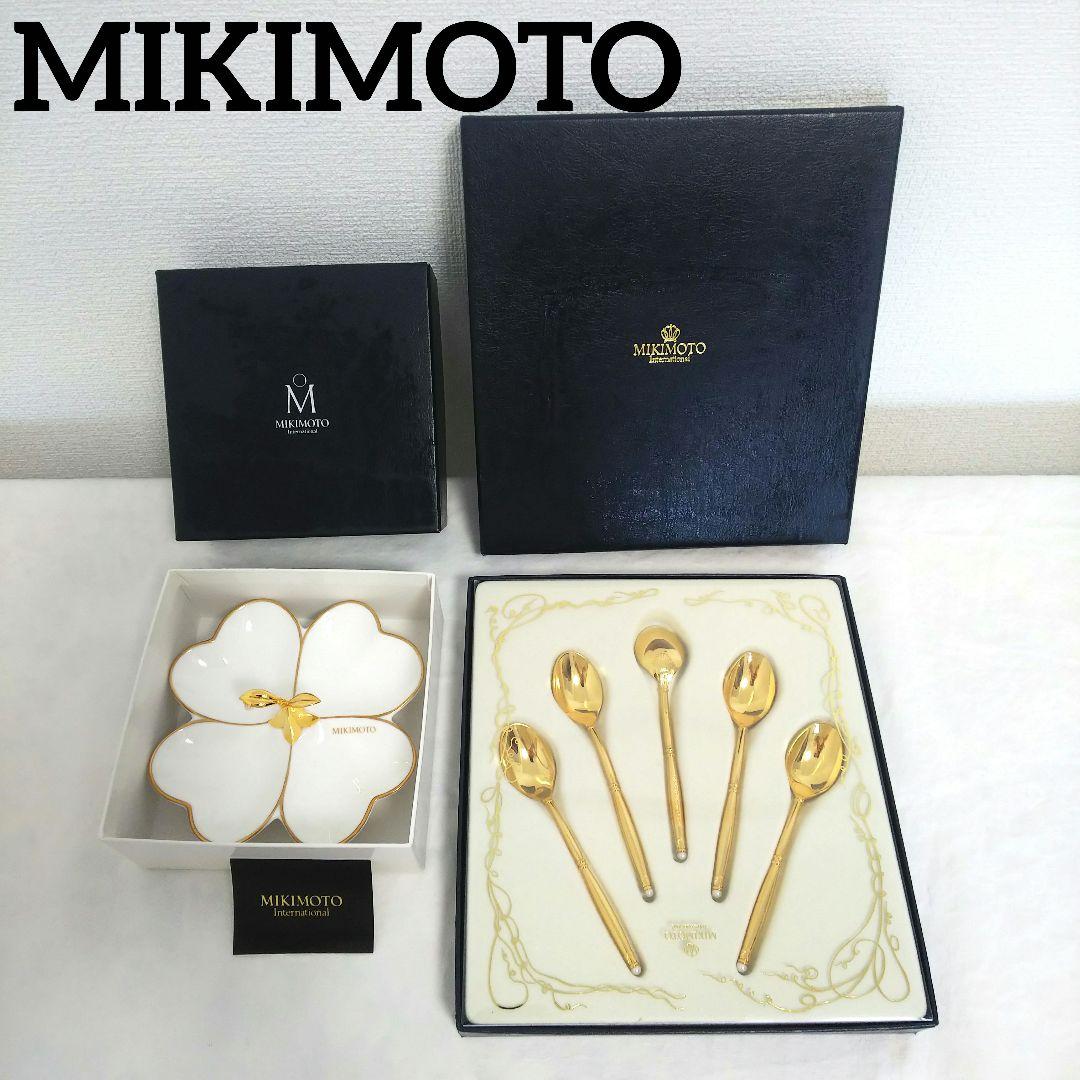 MIKIMOTO ミキモト スプーン パール付き5本 アクセサリートレイ未使用