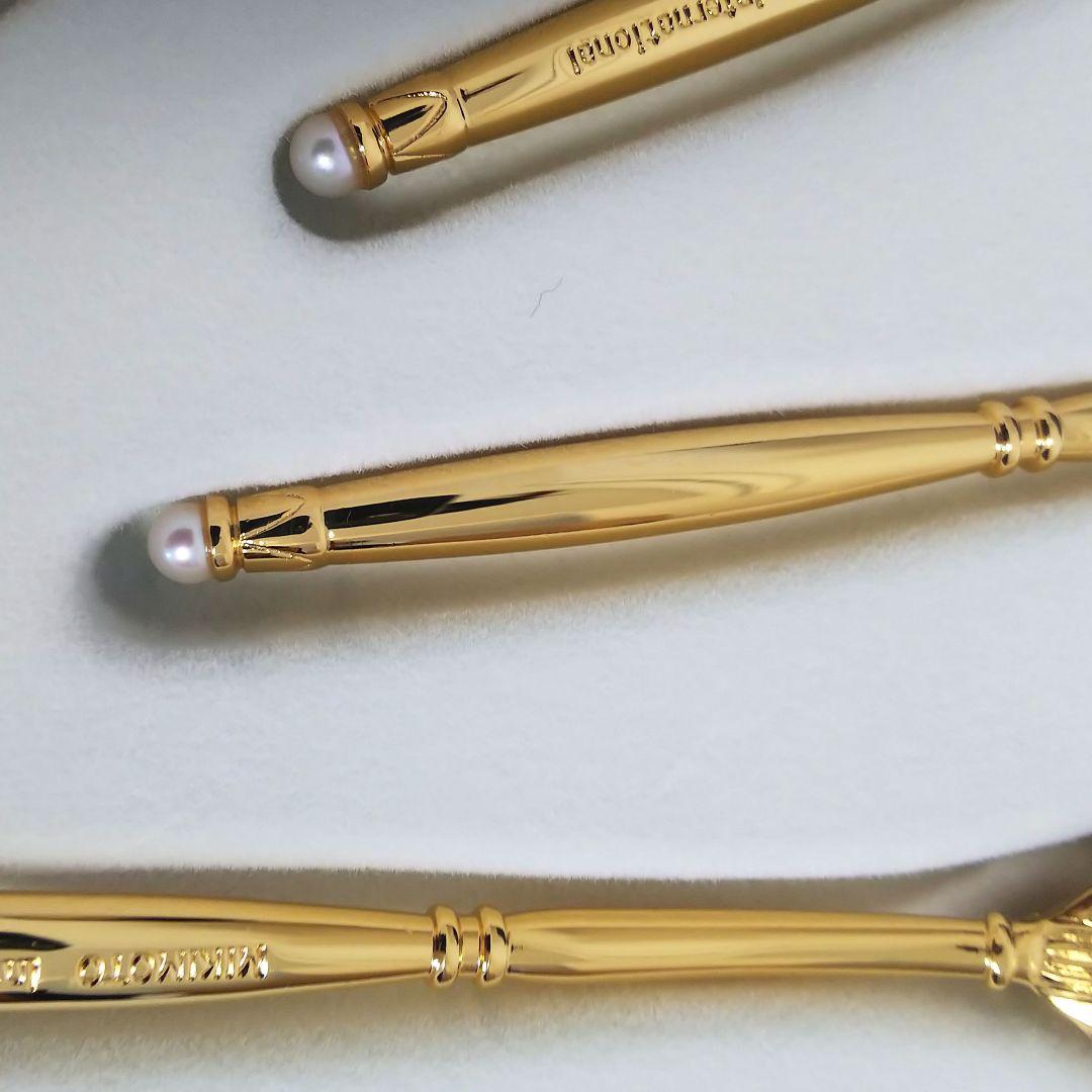 MIKIMOTO ミキモト スプーン パール付き5本 アクセサリートレイ未使用