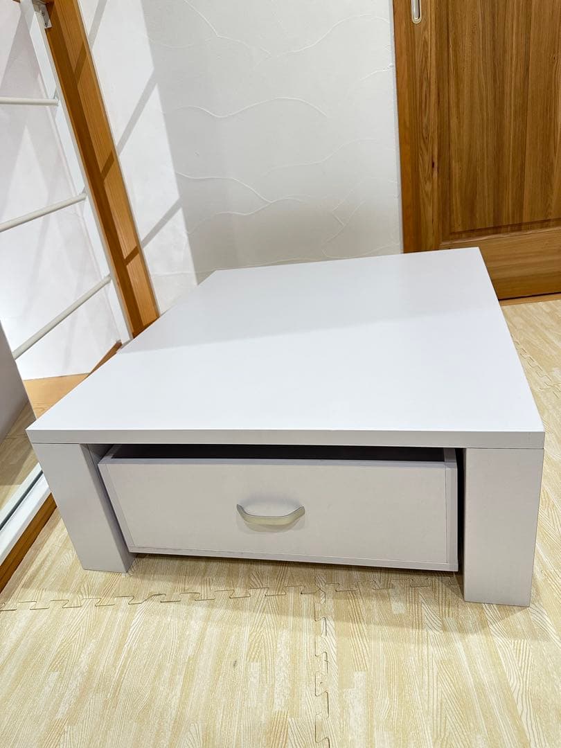 リクライニングチェア用ステージ　ホワイト　フットステージ