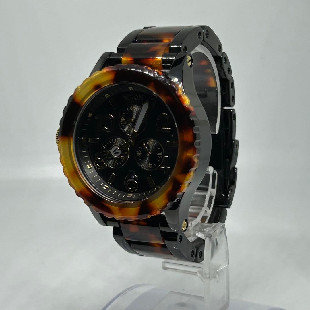 【美品】ニクソン クロノグラフ べっこう柄 箱 説明書付 即購入OK