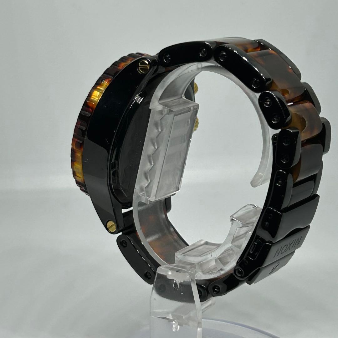 【美品】ニクソン クロノグラフ べっこう柄 箱 説明書付 即購入OK