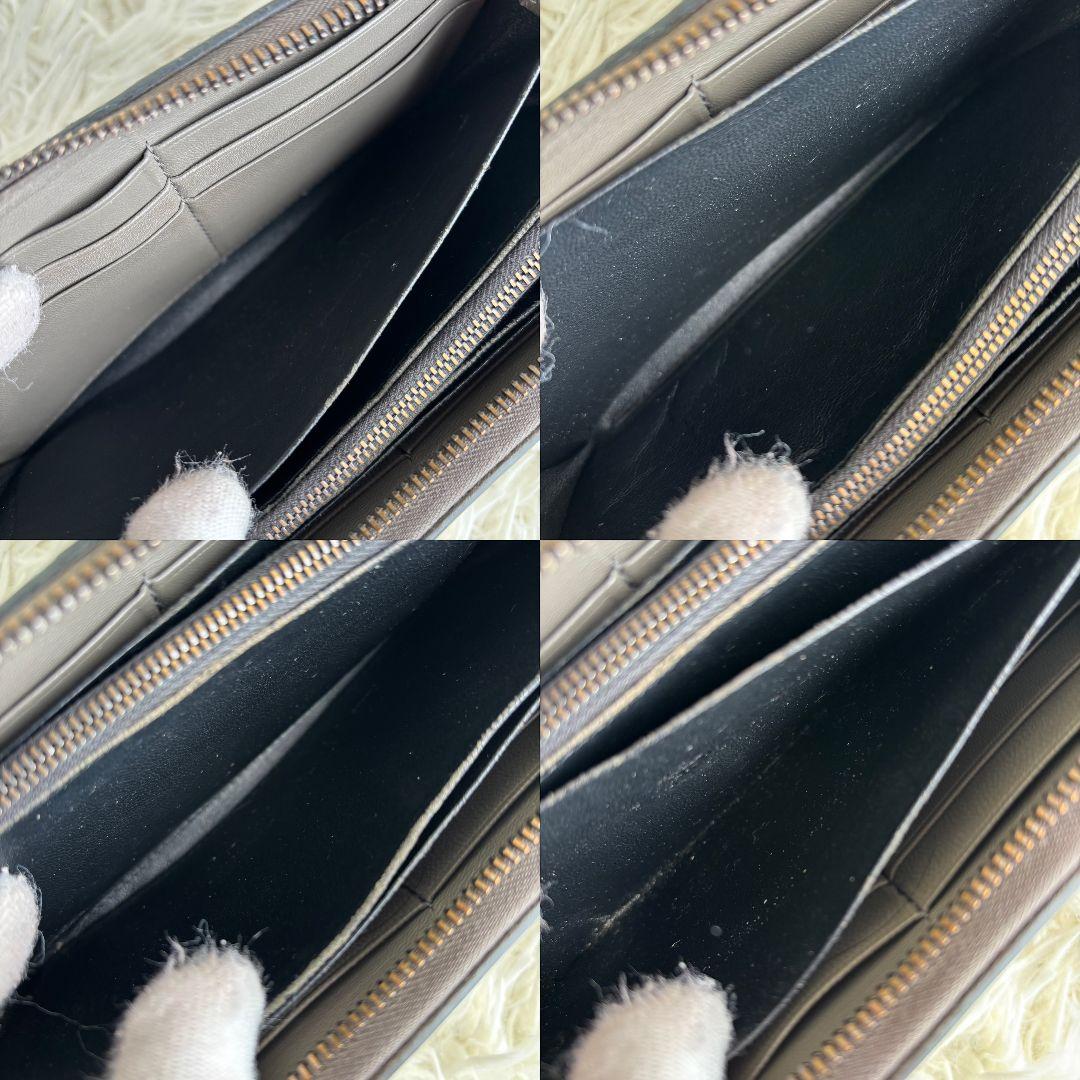 【激レア 美品】ボッテガヴェネタ　ジッピーウォレット　イントレチャート　グレー系