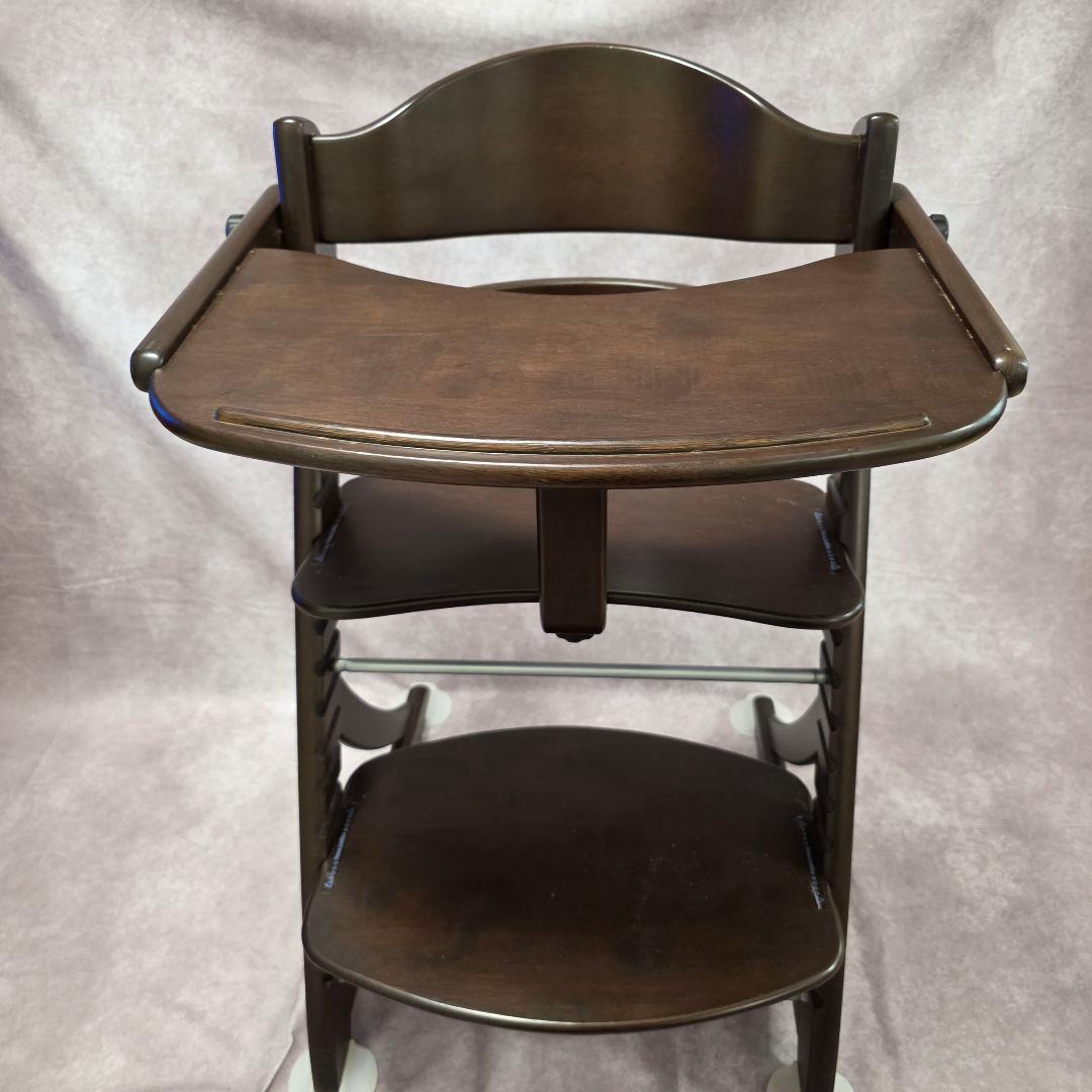 【美品】大和屋 すくすくチェアEN テーブル&ガード付き 木製 ベビーチェア