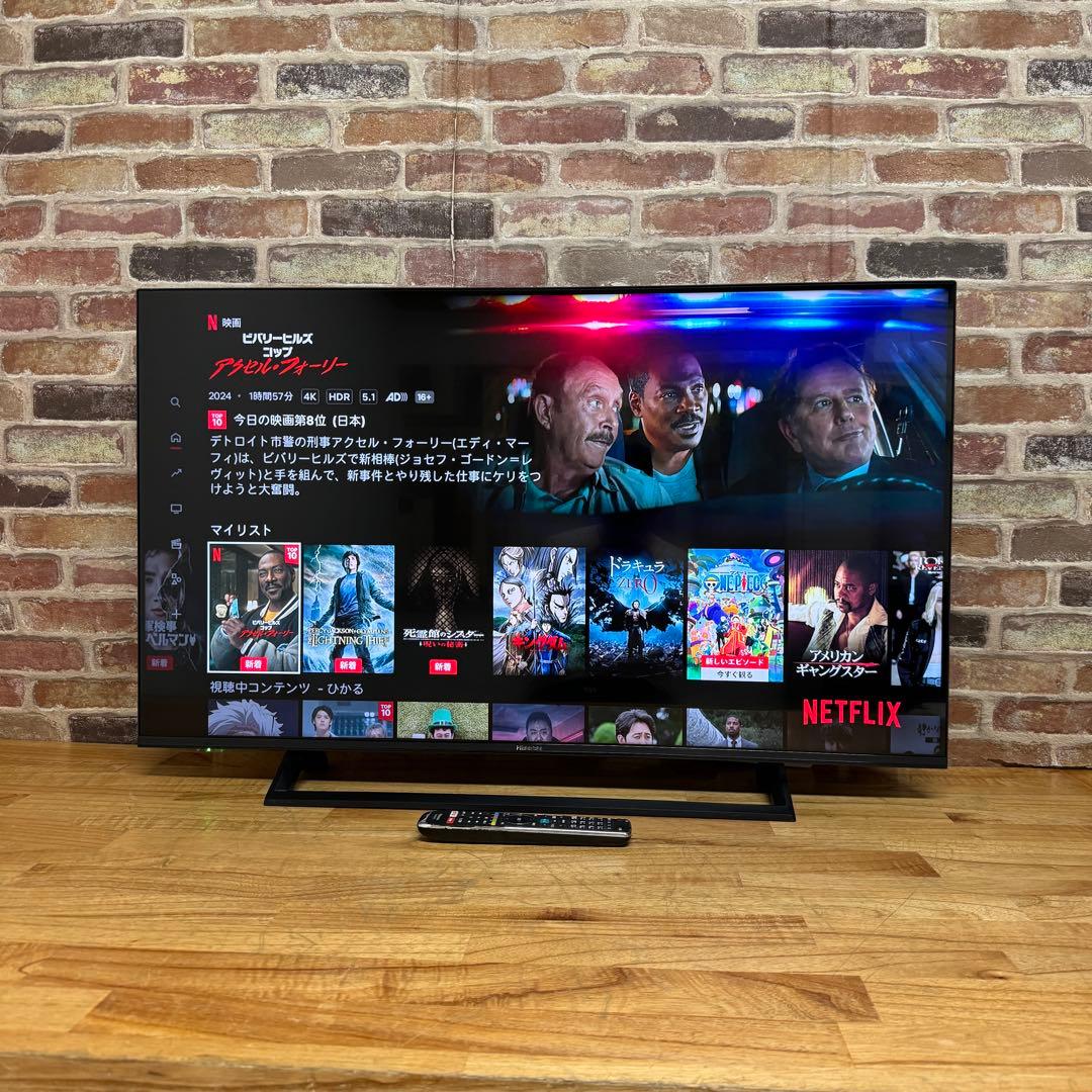 ハイセンス 43V型 4K液晶テレビ 43E6800 スマートテレビ 動画アプリ