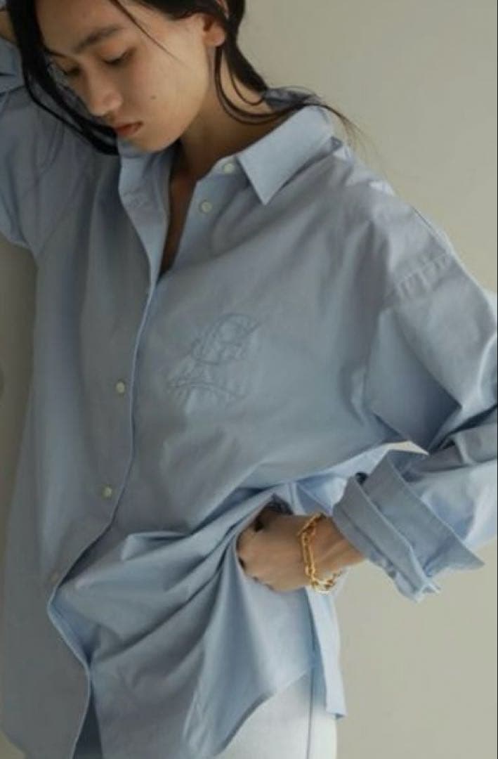 ETRE TOKYO エンブロイダリーシャツ ブルー