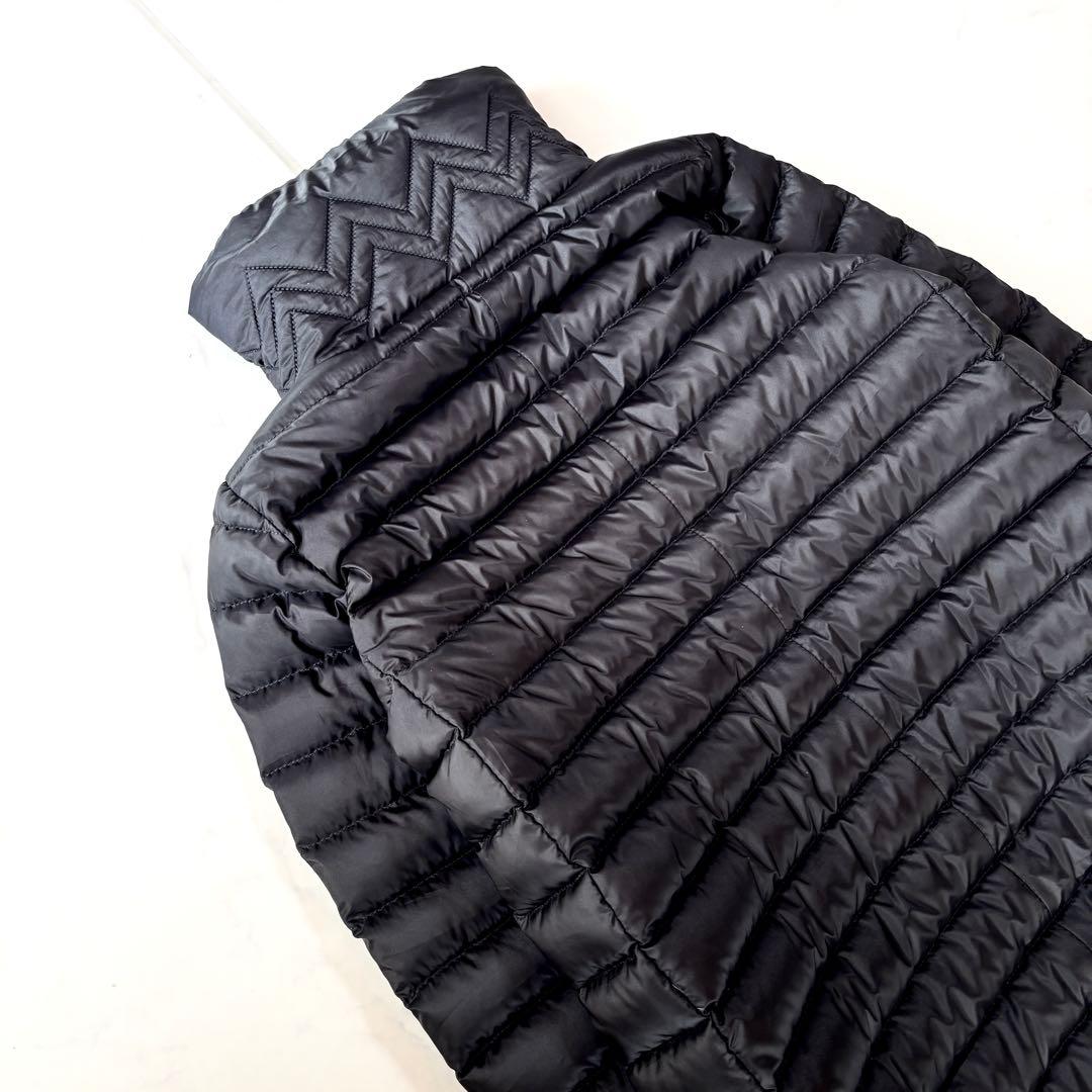 美品✨マックスマーラ　ダウンコート　異素材切替　ニット袖　ブラック　42