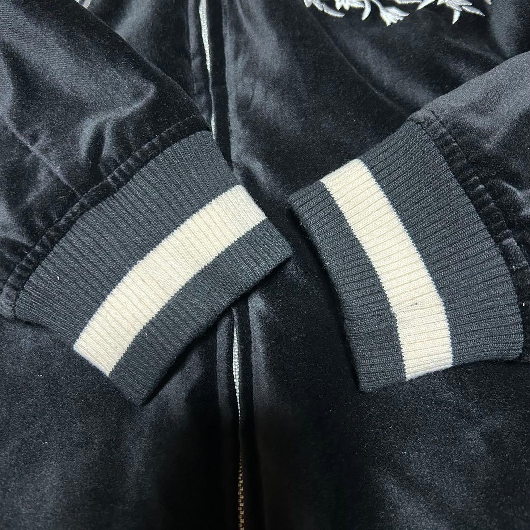 Disney ミッキーマウス 豪華刺繍 リバーシブル スタジャン M ミッキー