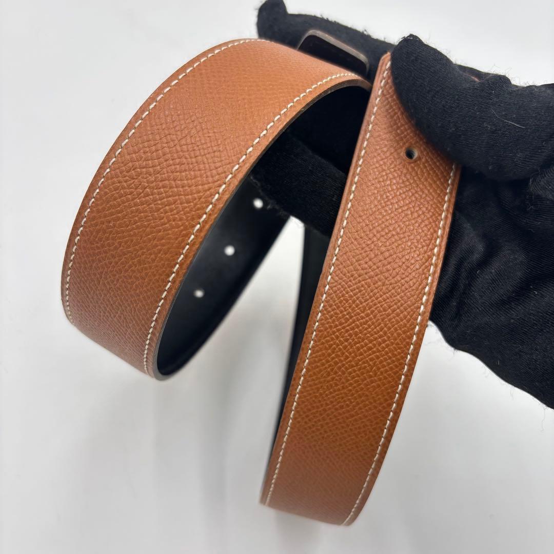 【極美品】HERMES エルメス リバーシブル レザー ベルト ウエスト65