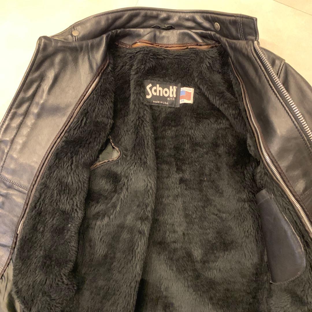 美品 schott 641 ライナー付 シングルレザージャケット