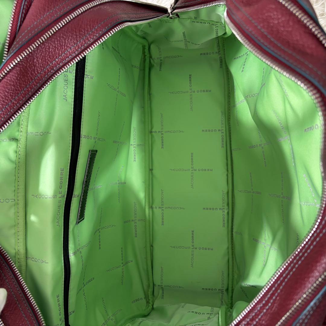 ジャックルコー ハンドバッグ 2層式 レザー ボルドー