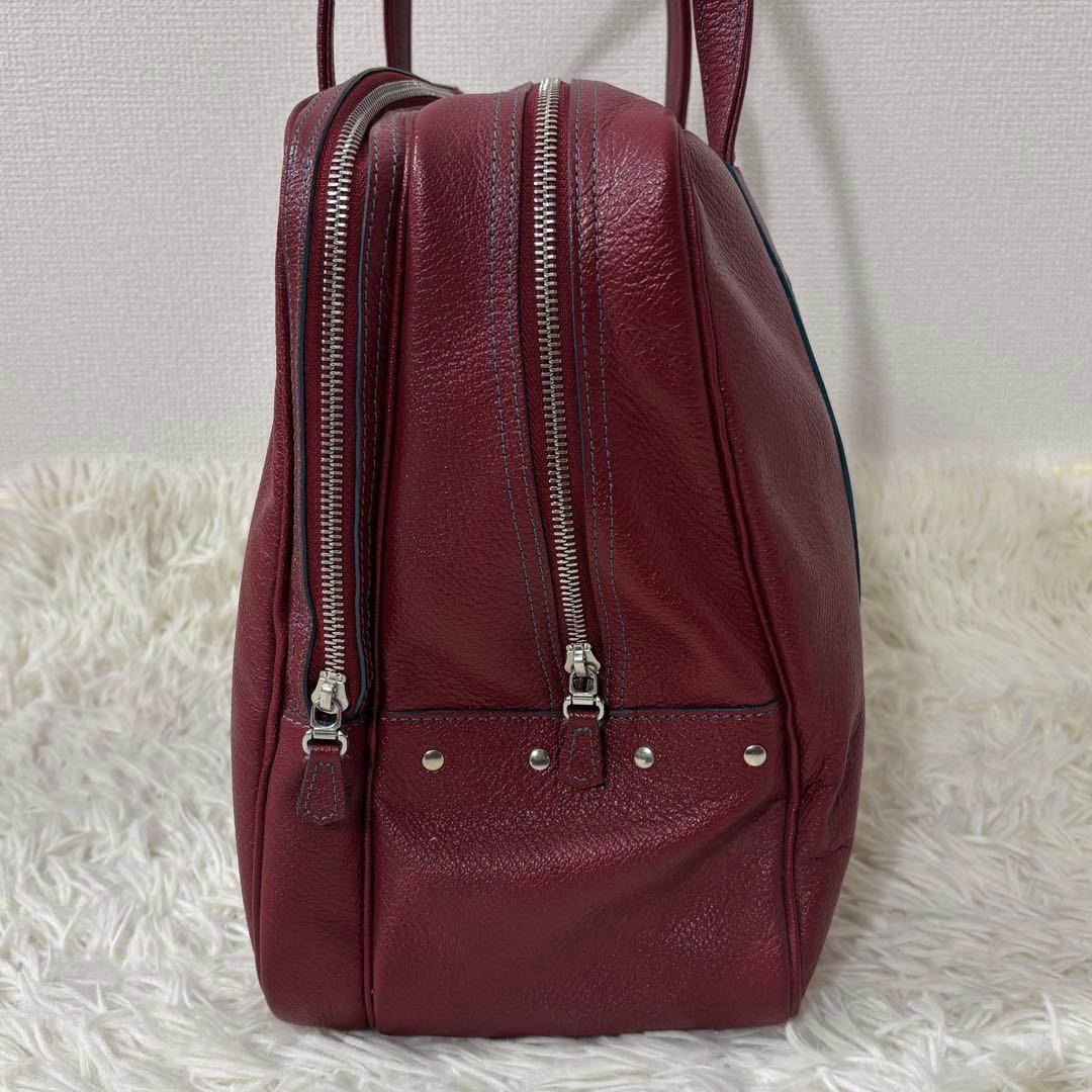 ジャックルコー ハンドバッグ 2層式 レザー ボルドー