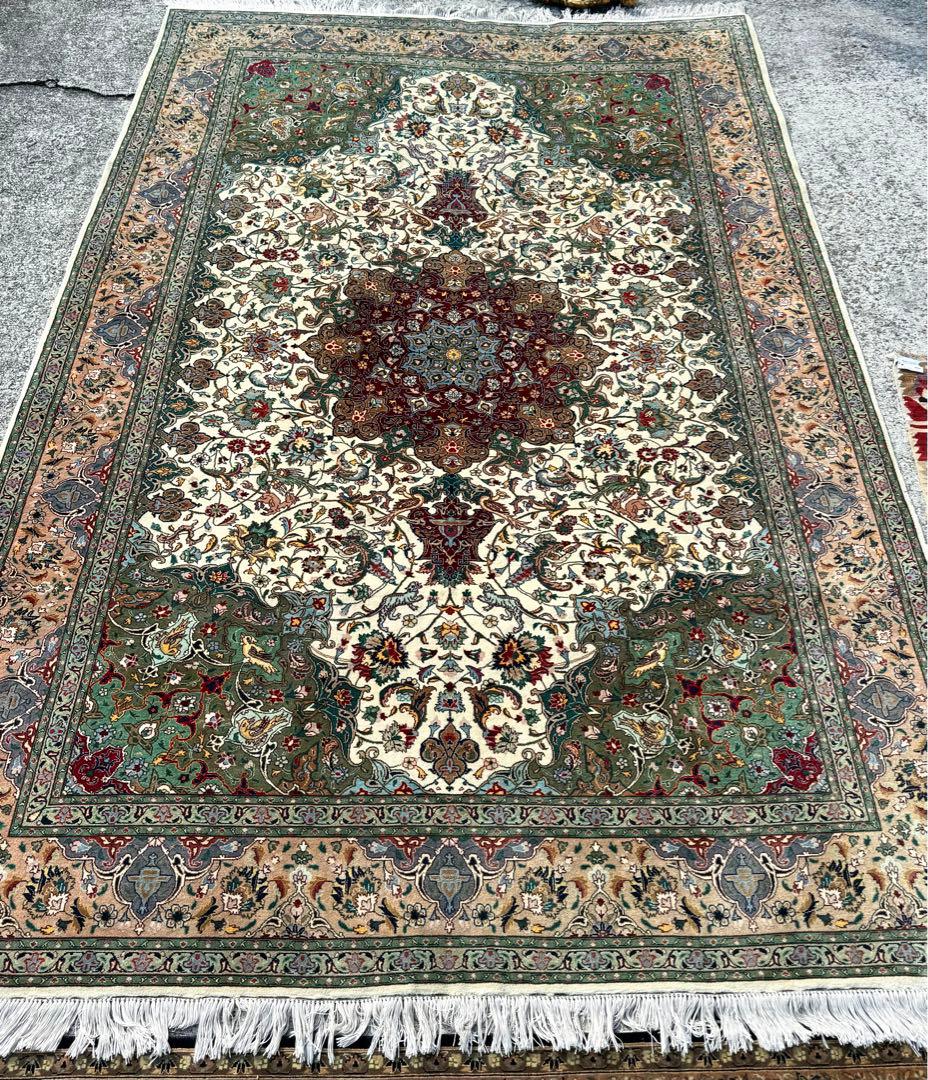 イラン 手織り 高級ペルシャ絨毯 大判300×200cm ウール100% ラグ