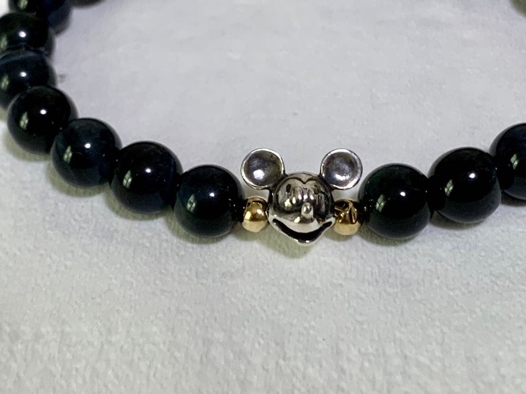 ジャムホームメイドのミッキーマウスビーズシルバー＆K18ブレスレット( 希少な)