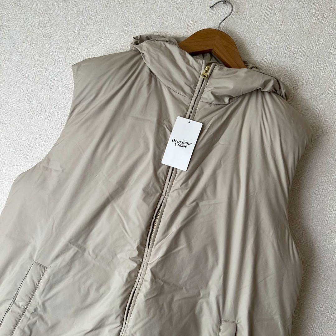 タグ付 Deuxieme Classe 中綿ロングベスト ベージュ
