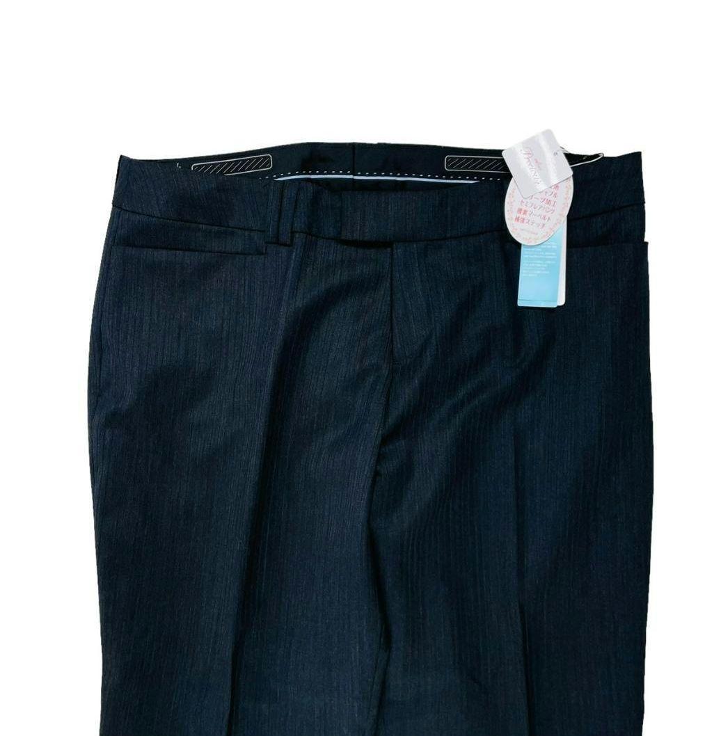 青山　エヌラインプレシャス　パンツ　セットアップ　大きいサイズ　ダークグレー