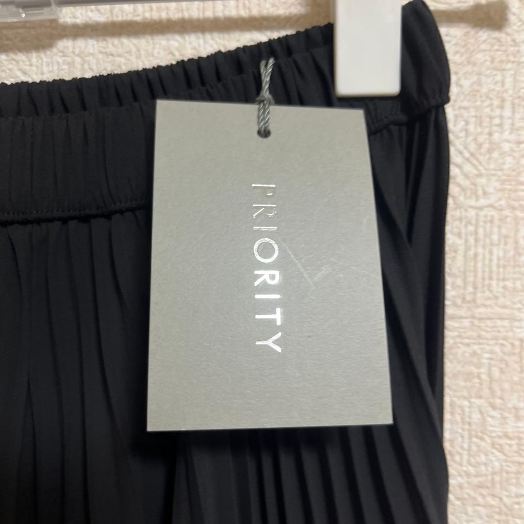 PRIORITYプリーツパンツブラック38 mal.