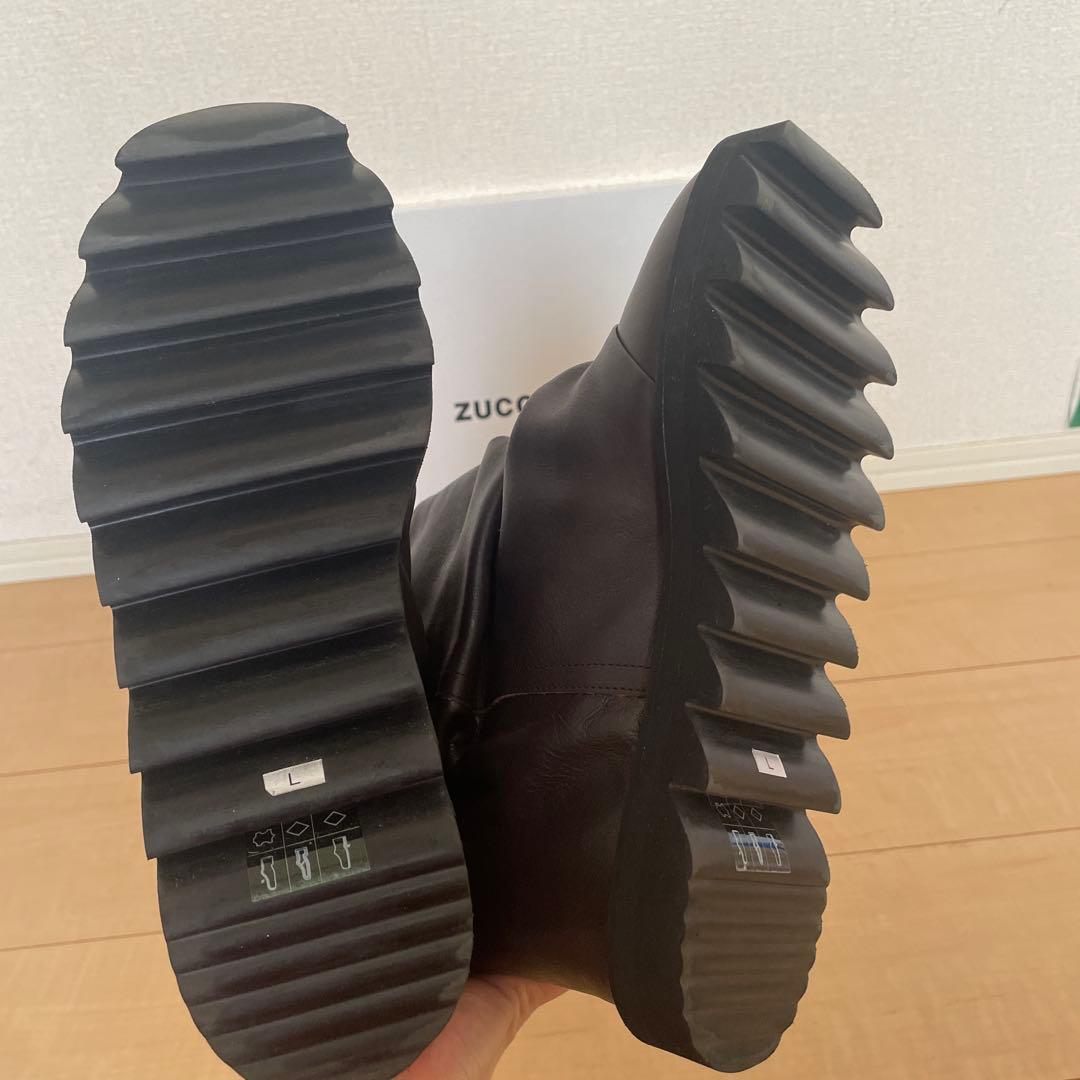 最終値下げ⭐︎zucca ダークブラウン スリーブブーツ　箱付き
