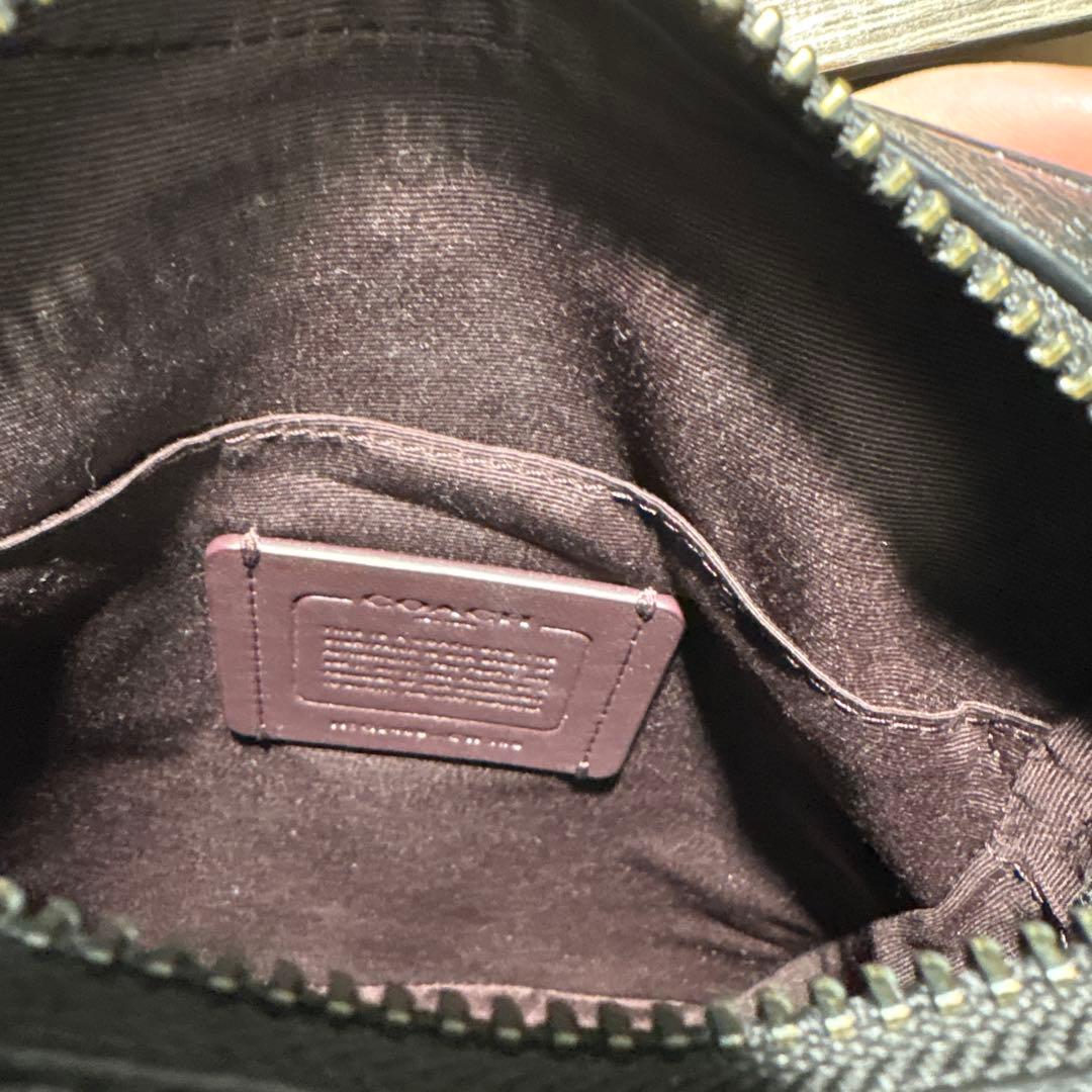 coach　コーチ ダークブラウン ブラック ショルダーバッグ