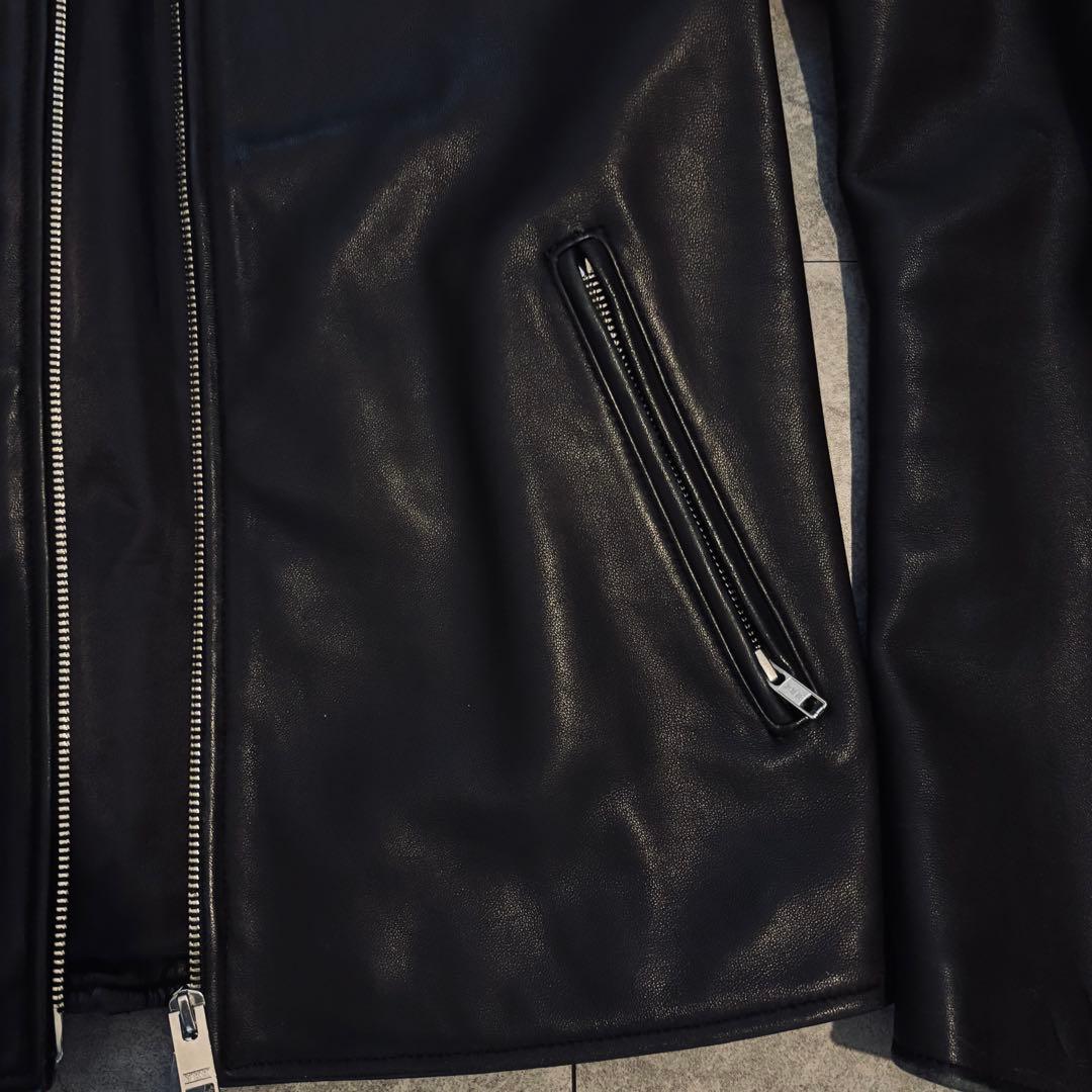 ジャーナルスタンダード　レザージャケット ライダース　ブラック　羊革 メンズM