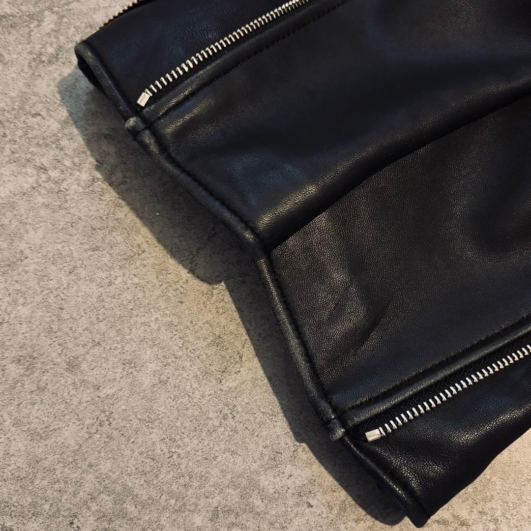 ジャーナルスタンダード　レザージャケット ライダース　ブラック　羊革 メンズM