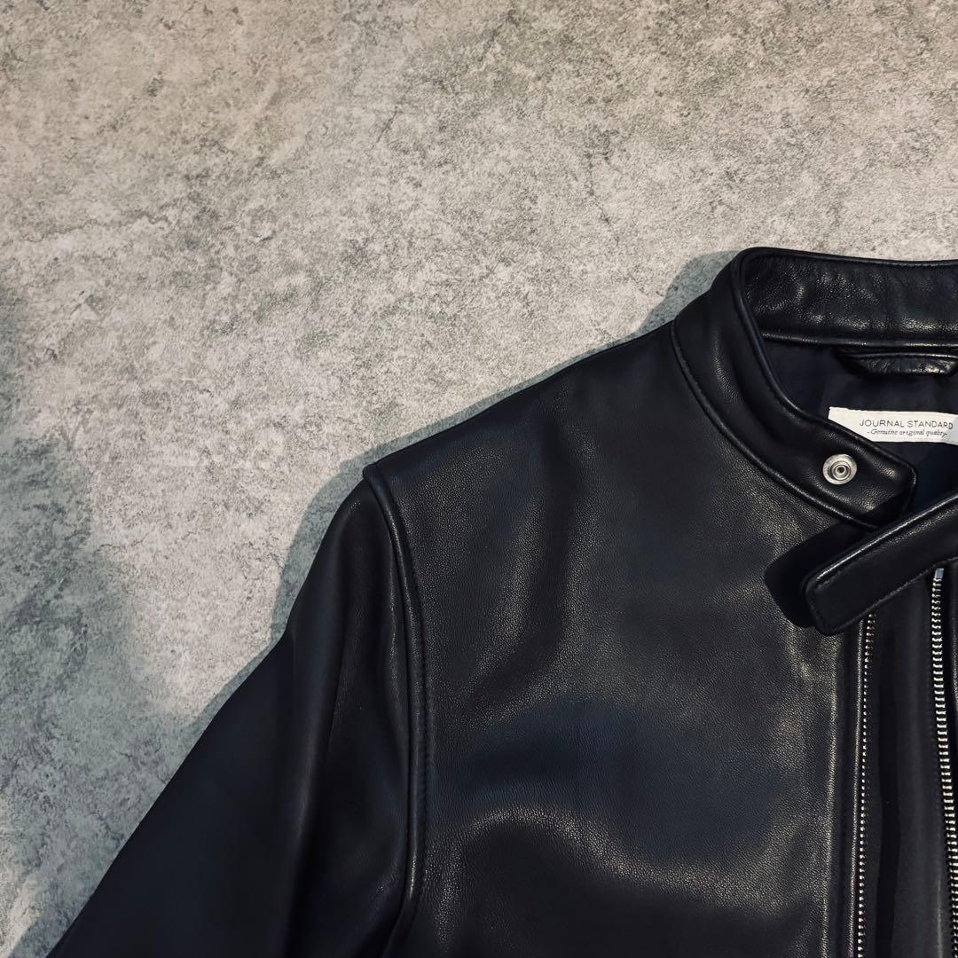 ジャーナルスタンダード　レザージャケット ライダース　ブラック　羊革 メンズM
