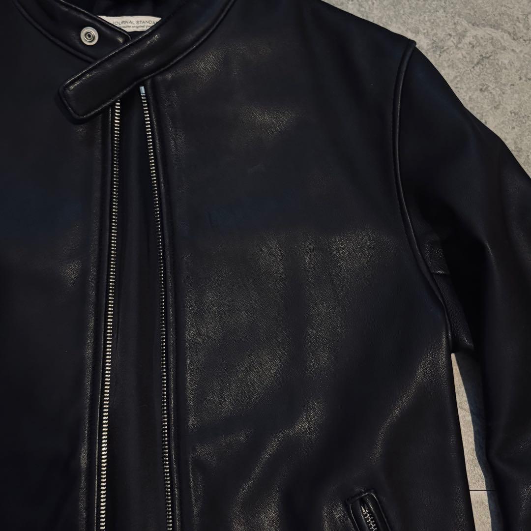 ジャーナルスタンダード　レザージャケット ライダース　ブラック　羊革 メンズM