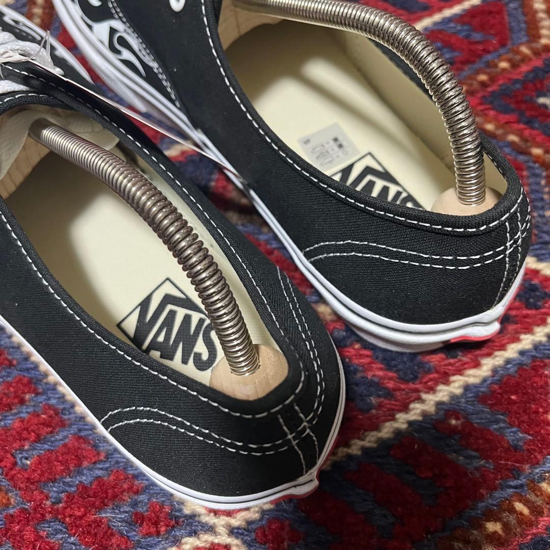 靴 VANS AUTHENTIC CHECKER FLAME BLACK